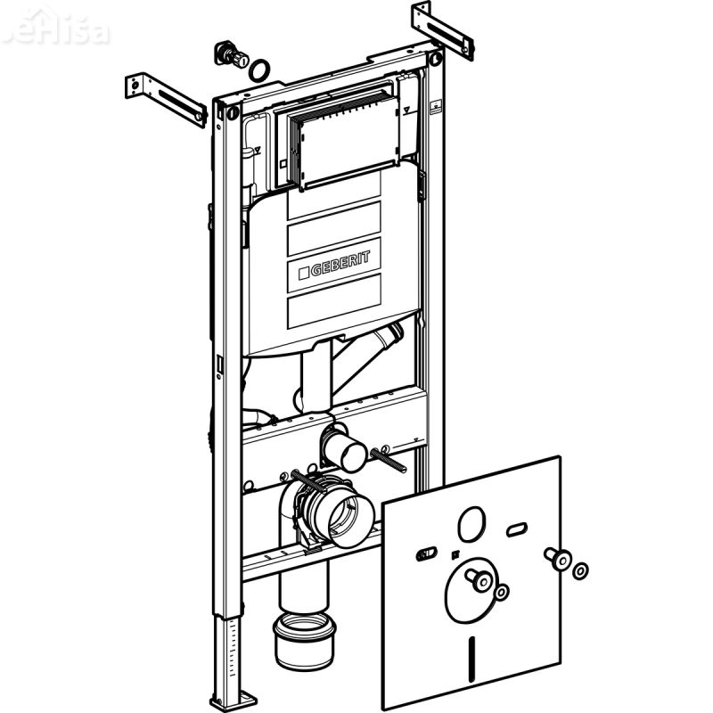 Podometni splakovalnik za visečo WC školjko Duofix UP320 H=112 cm s priključkom za odzračevanje Sigma GEBERIT 111.367.00.5
