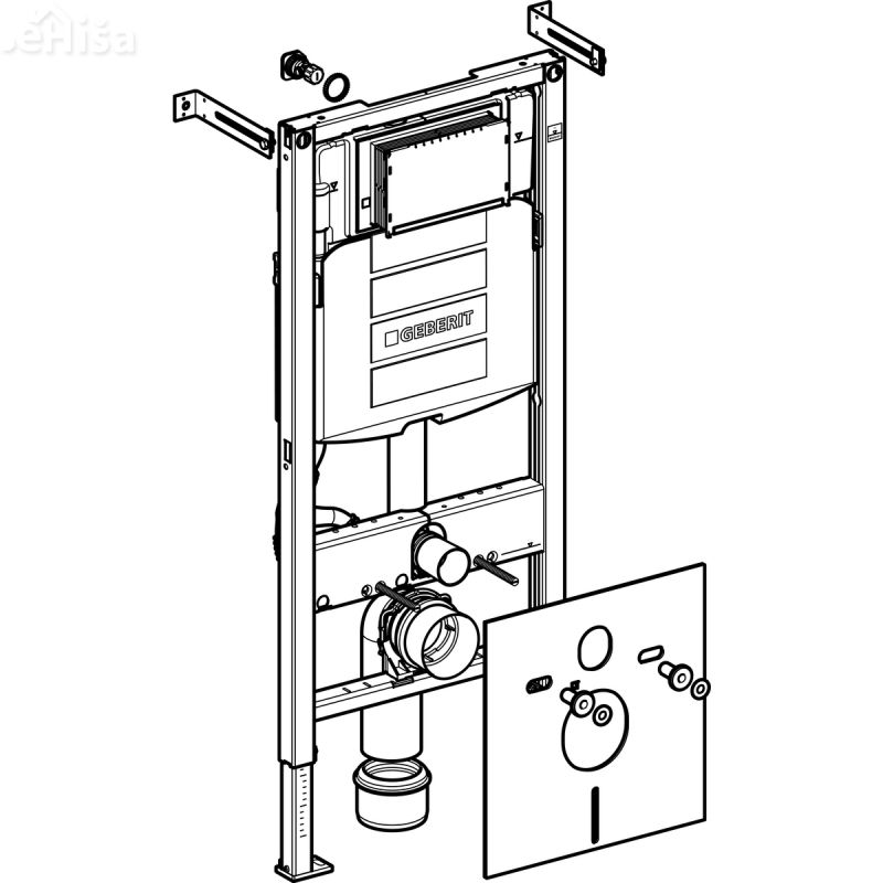 Podometni splakovalnik za visečo WC školjko Duofix UP320 H=112 cm tipke Sigma GEBERIT 111.311.00.5
