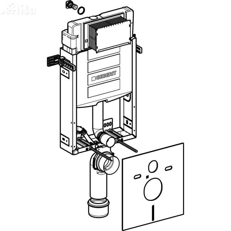 Podometni splakovalnik za visečo WC školjko Kombifix UP320 tipke Sigma GEBERIT 110.366.00.5
