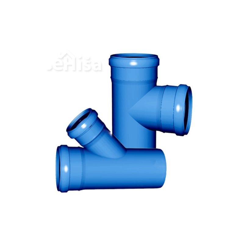 Odcep za cevi z dušenjem zvoka POLIphon dBLUE 160x110 45 st
