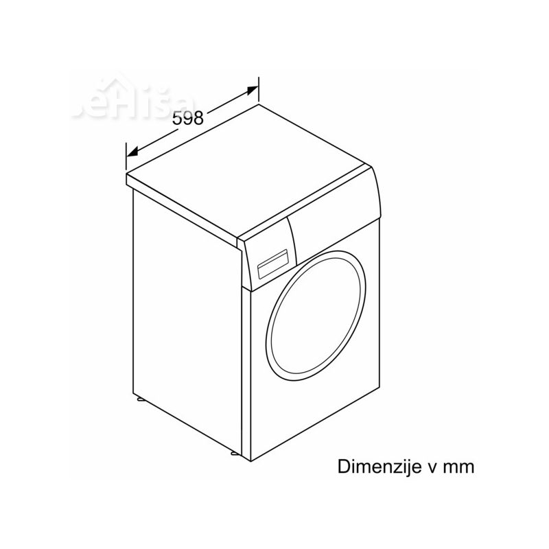 Pralni stroj s polnjenjem spredaj 9 kg BOSCH WAV28KH2BY
