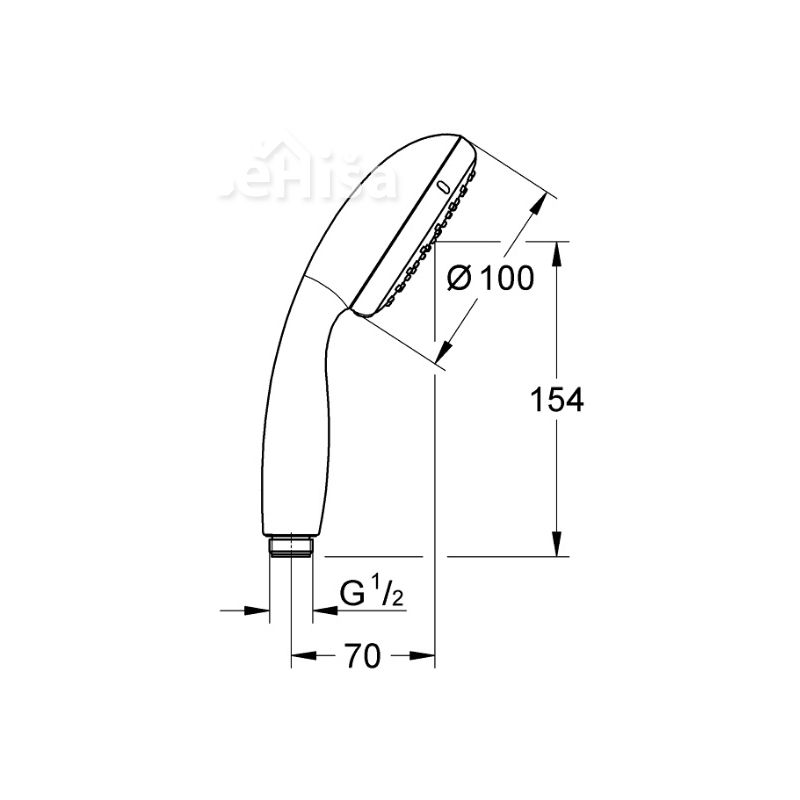 Ročna prha New Tempesta 100 GROHE 27597001
