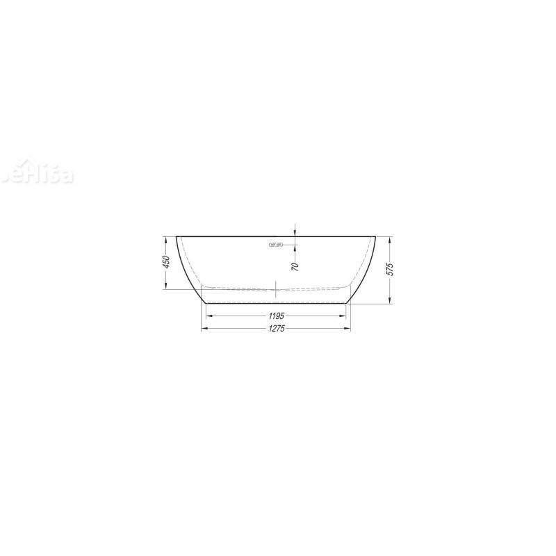 Samostoječa kopalna kad Dalia-FS 170X80 cm bela KOLPA-SAN 561140
