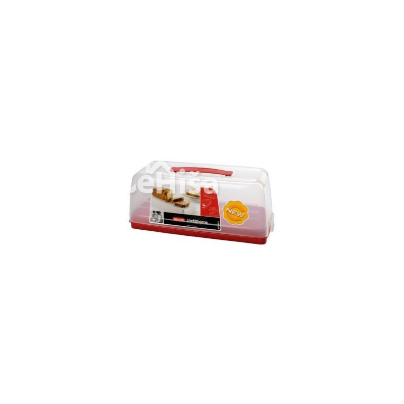 Škatla za shranjevanje sladic CHEF transparent-rdeča CURVER 0414-472
