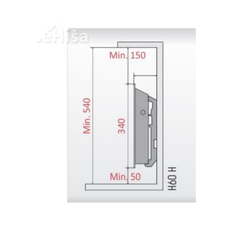 Stekleni stenski panelni radiator brez termostata bela barva GLAMOX H60
