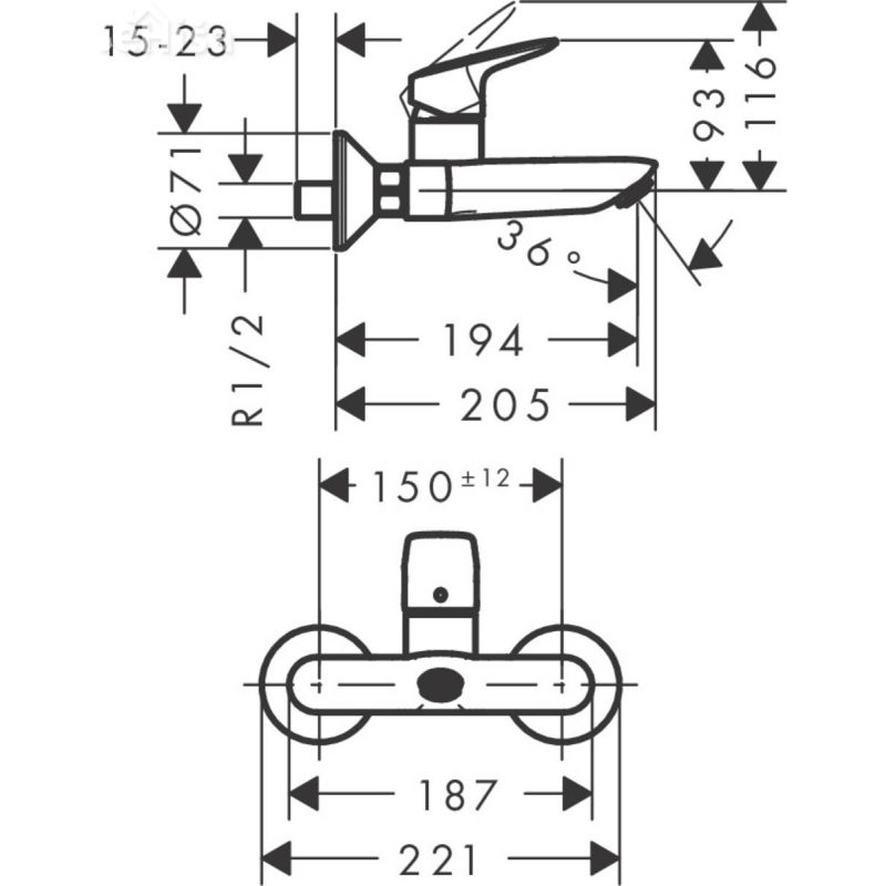 stenska-umivalniska-enorocna-armatura-logis-krom-hansgrohe-71225000