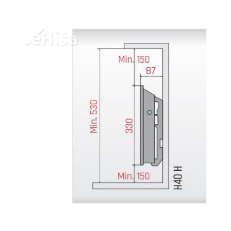 Stenski panelni radiator brez termostata bela barva GLAMOX H40
