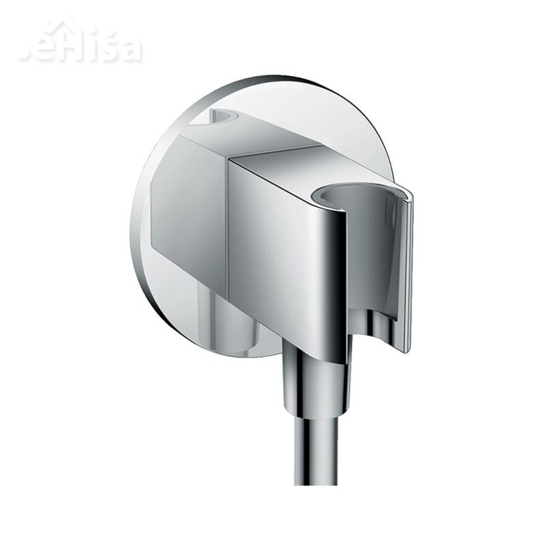 Stenski priključek z držalom za tuš cev FixFit S krom HANSGROHE 26487000
