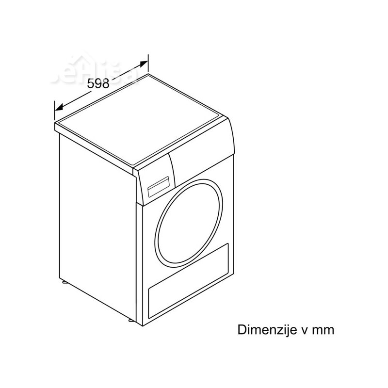 Sušilni stroj s toplotno črpalko 8 kg BOSCH WTH85291BY
