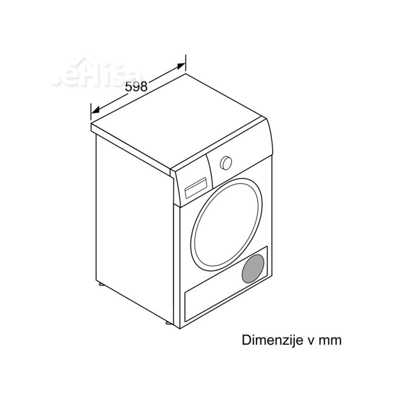 Sušilni stroj s toplotno črpalko 9 kg BOSCH WTX87EH0EU
