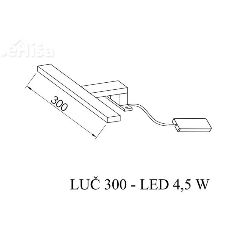 Svetilka LED 300 brez vtičnice in stikala Kiki KOLPA-SAN 509970

