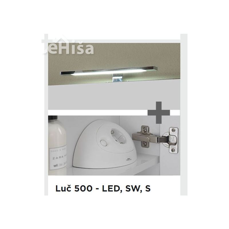 Svetilka LED 500 s stikalom in vtičnico za toaletno omarico TOL Lana KOLPA-SAN 300290
