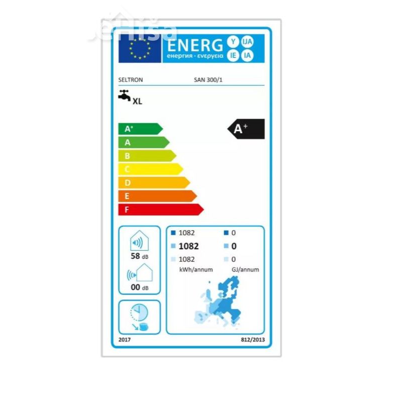 Toplotna črpalka za sanitarno vodo SAN 300/1 SELTRON TCOESAN3001
