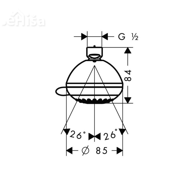Tuš glava Crometta 85 krom HANSGROHE 28424000
