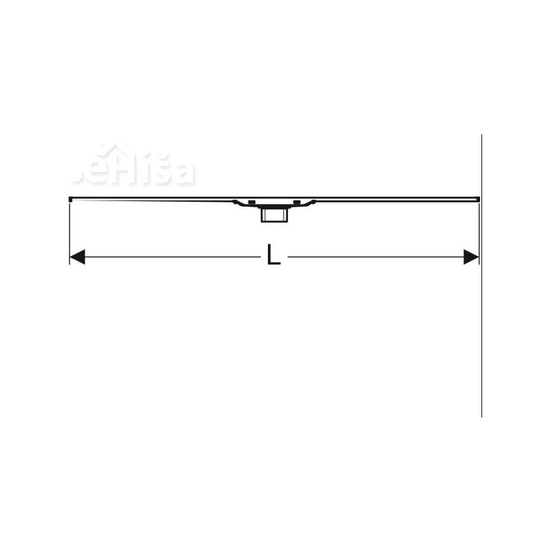 Tuš kanaleta CleanLine20 prilagodljiva 30-90 cm ščetkano nerjavno jeklo-poliran rob GEBERIT 154.450.KS.1
