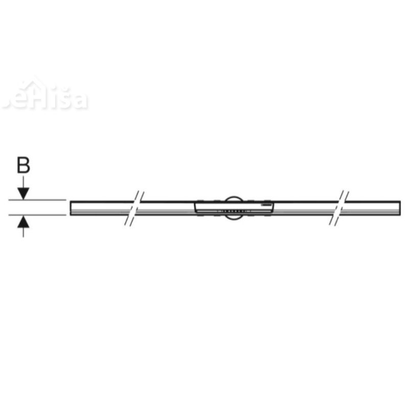 Tuš kanaleta CleanLine50 ščetkano nerjavno jeklo 30-130 cm GEBERIT 154.447.KS.1
