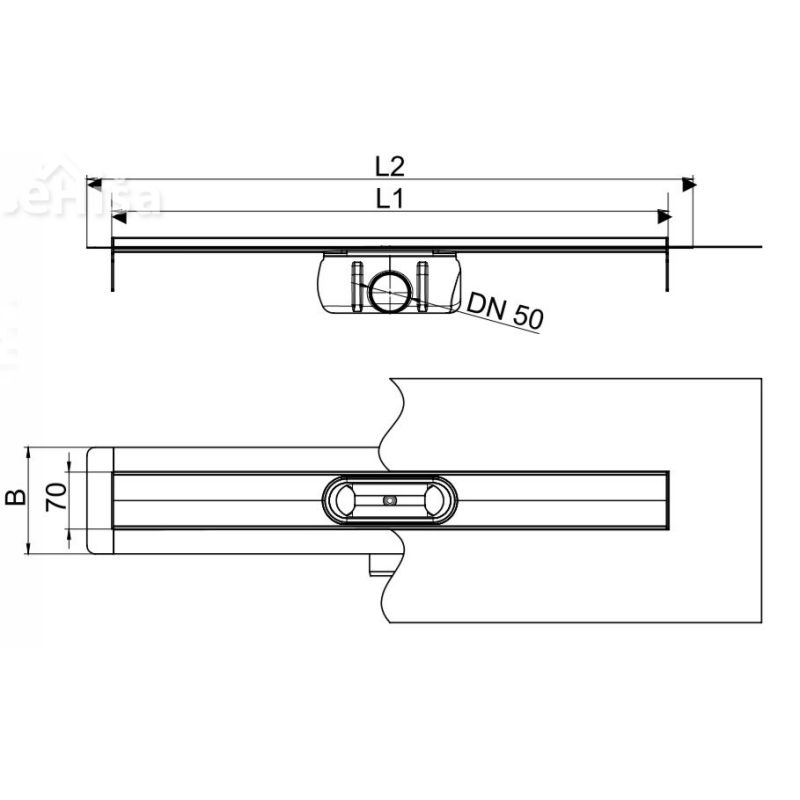 Tuš kanaleta ShowerDrain C 1185 mm ACO 9010.85.24
