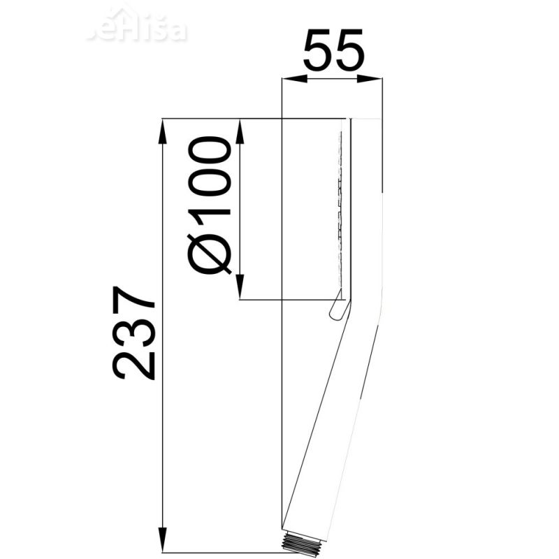 Tuš ročka Pure a01 UNITAS 12050
