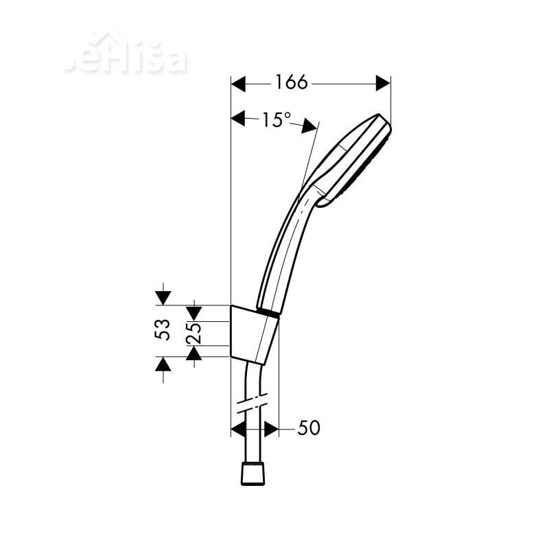 Tuš ročka Raindance Croma 100 s tuš cevjo 160 cm krom HANSGROHE 27595000
