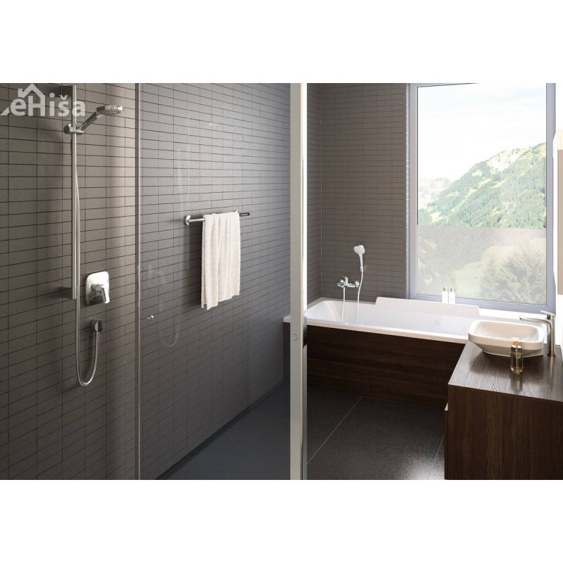 Tuš ročka Raindance Croma Select E s tuš cevjo 160 cm bela-krom HANSGROHE 26412400
