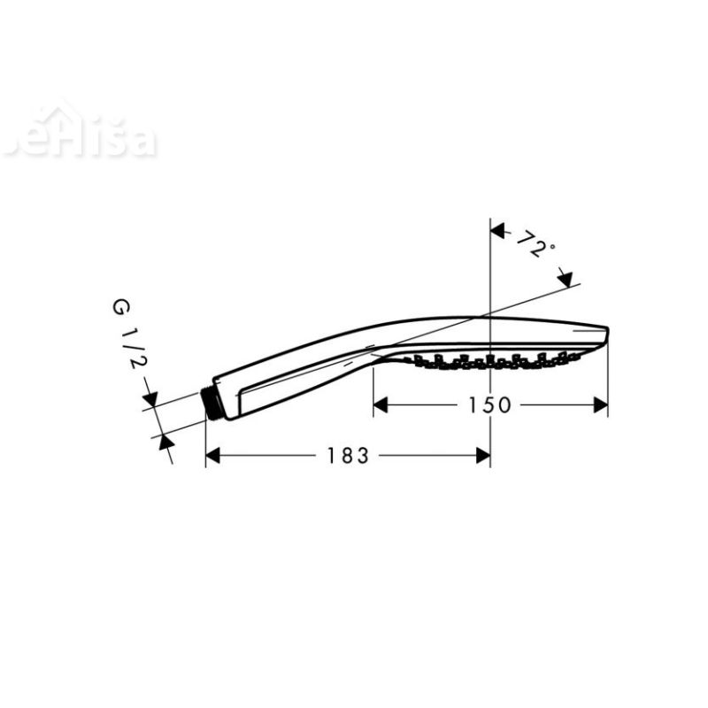 Tuš ročka Raindance Select S 150 krom HANSGROHE 28588000
