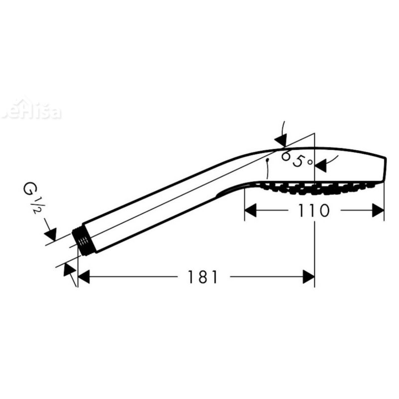 Tuš ročka Raindance Select S Vario bela-krom HANSGROHE 26802400
