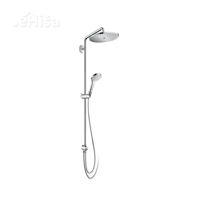 Tuš set z nadglavno prho in ročko Croma Select S Showerpipe 280 krom HANSGROHE 26793000
