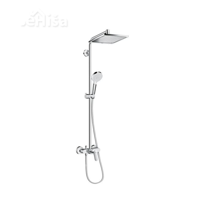 Tuš set z nadglavno prho in ročko Crometta E 240 krom HANSGROHE 27284000
