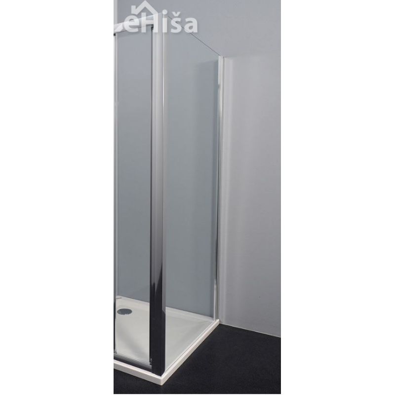 Tuš stena TSv3D 90/K Luna 90 cm kaljeno steklo z silver brill profili KOLPA-SAN 560110
