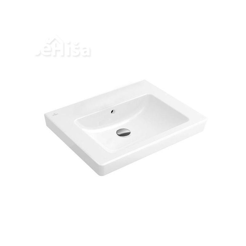 Umivalnik brez luknje 60x47 cm SUBWAY 2.0 white alpin VILLEROY & BOCH
