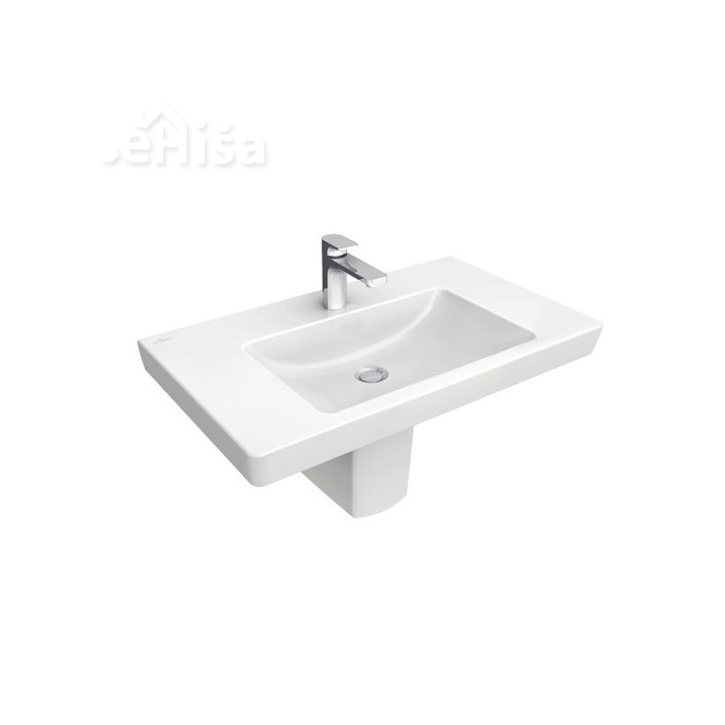 Umivalnik brez preliva SUBWAY 2.0 VANITY 80x47 cm white alpin VILLEROY & BOCH
