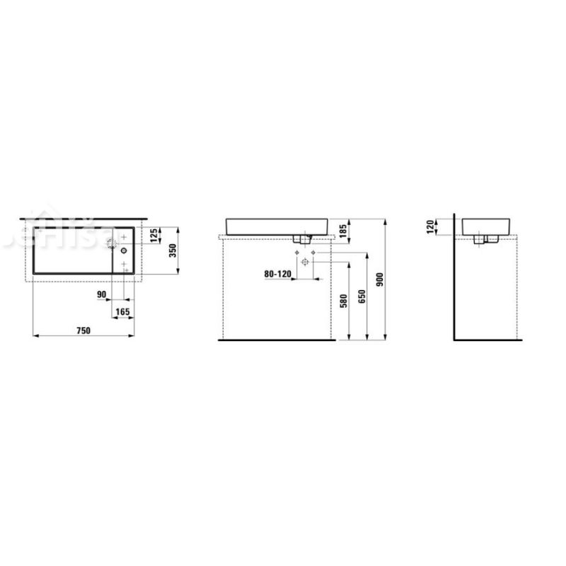 Umivalnik KARTEL 35 LAUFEN 812332
