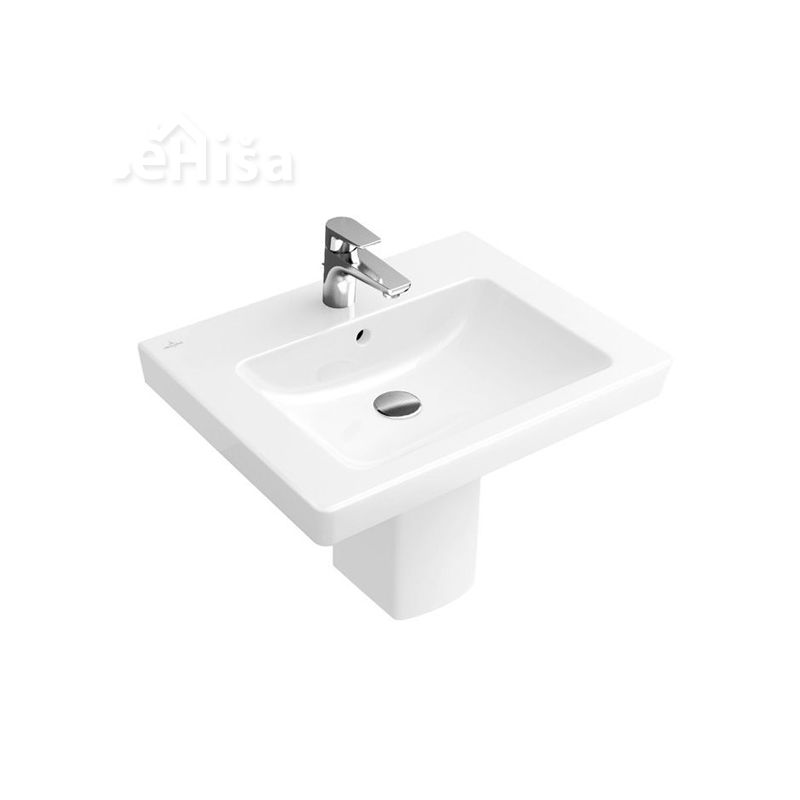 Umivalnik z luknjo za armaturo in prelivom SUBWAY 2.0 VANITY VILLEROY & BOCH
