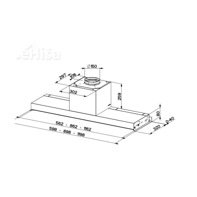 Vgradna kuhinjska napa IN-NOVA PREMIUM BK M A60 FABER 7612985885881
