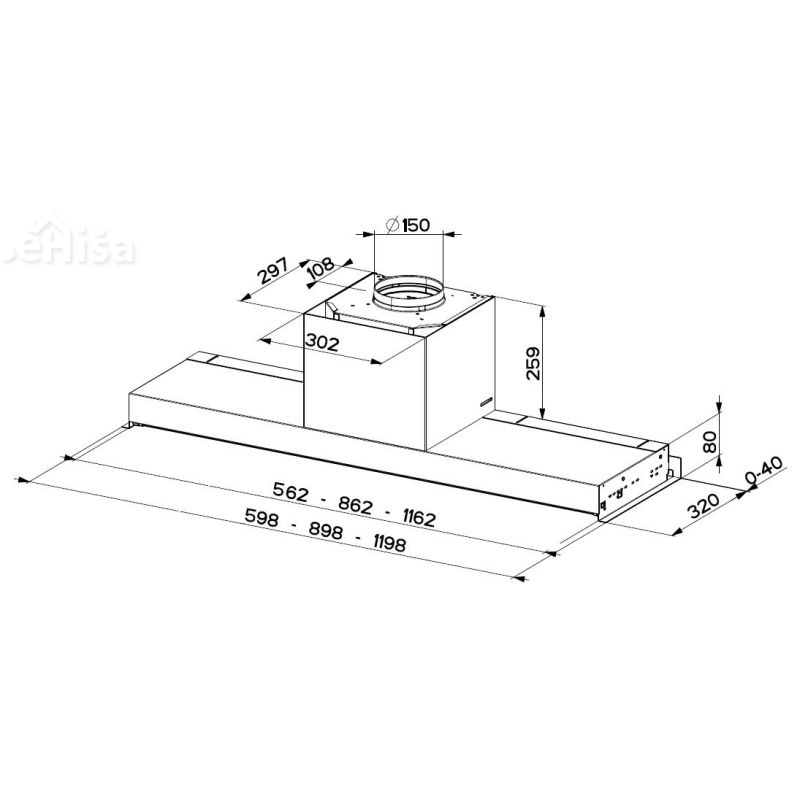 Vgradna kuhinjska napa IN-NOVA TOUCH X/WH A90 FABER 7612985813549
