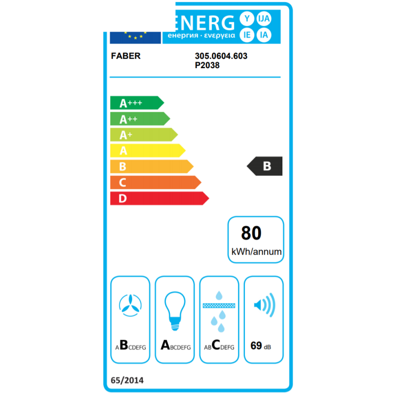 Vgradna kuhinjska napa INKA LUX SMART EV8 LED X A52 FABER 7612985778688
