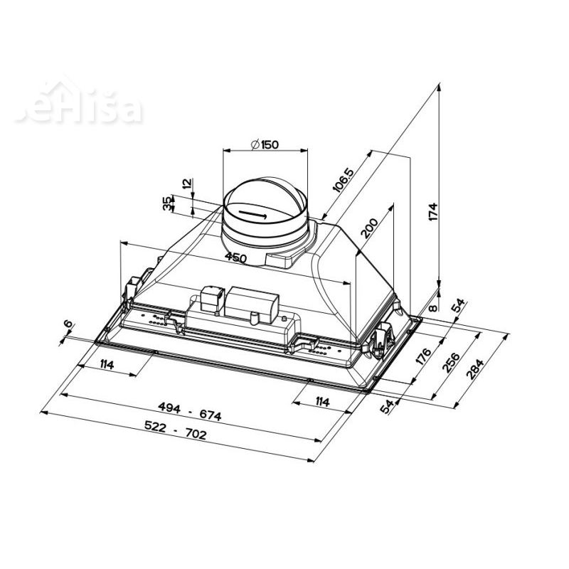 Vgradna kuhinjska napa INKA SMART HC X A70 FABER 7612985764254
