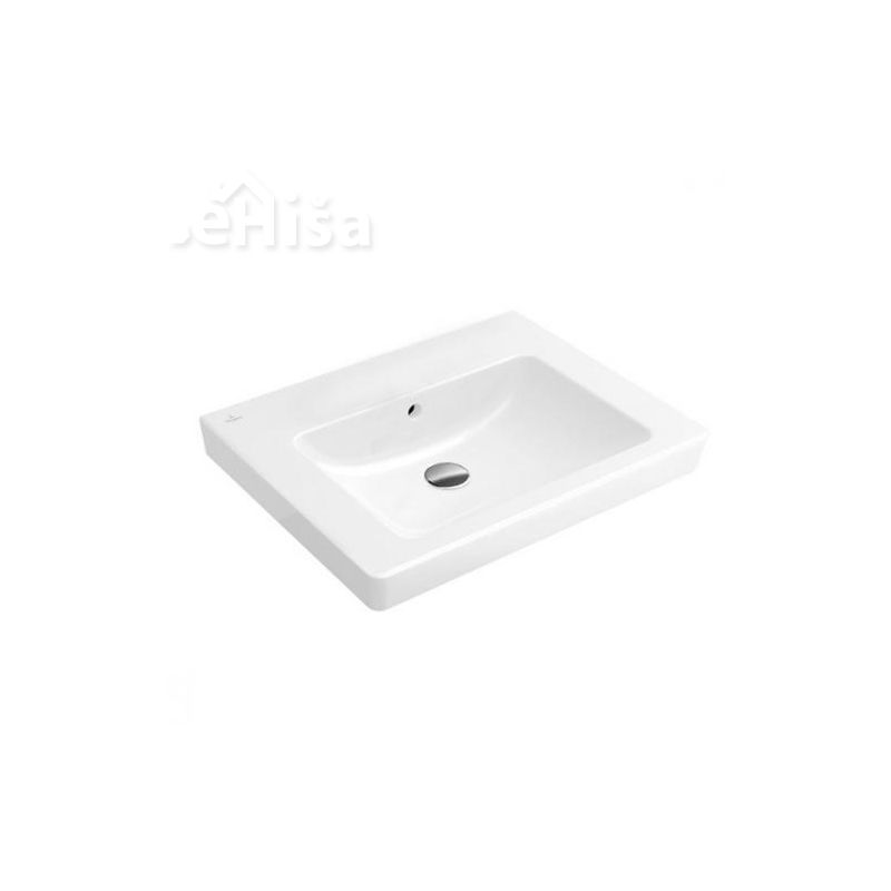 Vgradni umivalnik brez luknje SUBWAY 2.0 55x44 cm white alpin VILLEROY & BOCH
