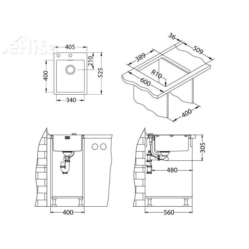 Vgradno kuhinjsko pomivalno korito PURE 10 inox 405x525 mm z sifonom ALVEUS 1103607
Vgradno kuhinjsko pomivalno korito PURE 10 inox 405x525 mm z sifonom ALVEUS 1103607
