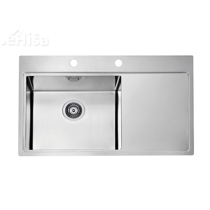 Vgradno kuhinjsko pomivalno korito PURE 50 inox 860x525 mm z sifonom ALVEUS 1103652
