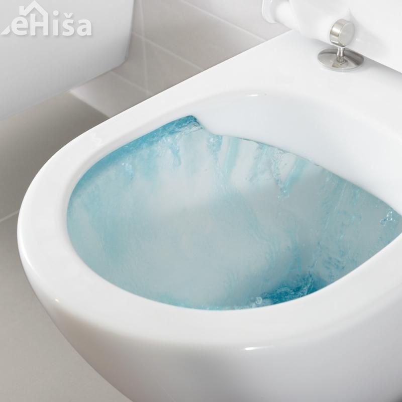 Viseča brezrobna WC školjka z desko s počasnim zapiranjem AVENTO white alpin VILLEROY & BOCH
