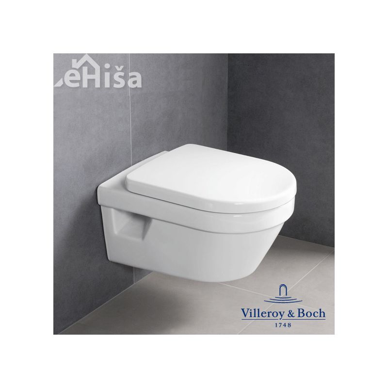 Viseča brezrobna WC školjka z desko s počasnim zapiranjem OMNIA ARHITECTURA VILLEROY & BOCH
