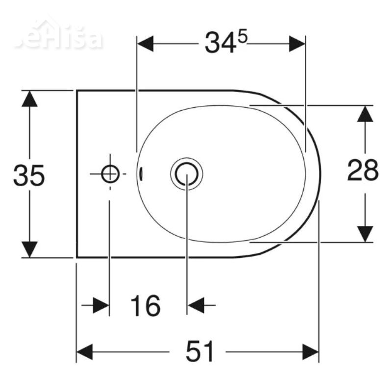 Viseči bide Acanto GEBERIT 500.601.01.2
