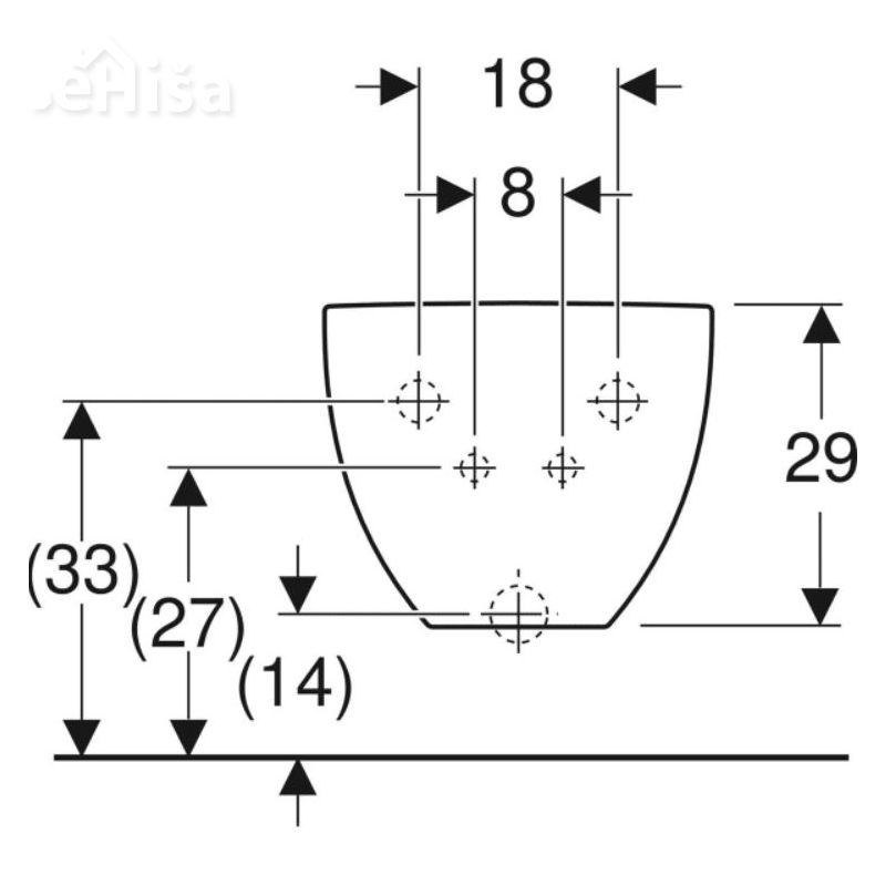 Viseči bide Acanto GEBERIT 500.601.01.2
