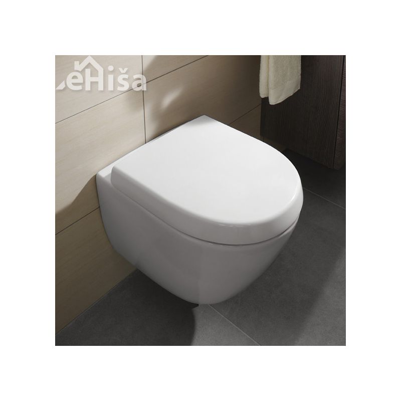 WC deska z mehkim zapiranjem SUBWAY 2.0 COMPACT VILLEROY & BOCH 9M69S101
