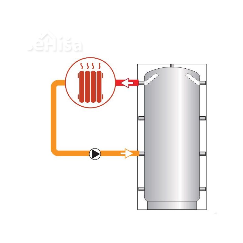 Zalogovnik ogrevalne vode brez izolacije VC 5000L 1600 2929/3338 CORDIVARI
